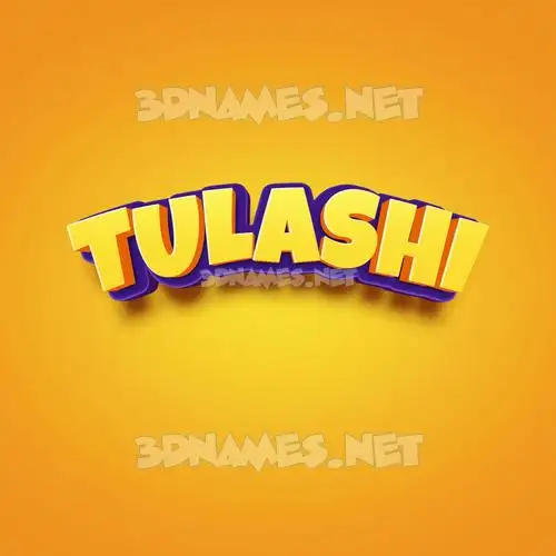 tulashi in Orange Toon style - 3D name wallpaper