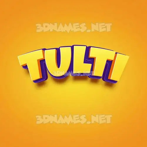 tulti in Orange Toon style - 3D name wallpaper tulti in Orange Toon style - 3D name wallpaper