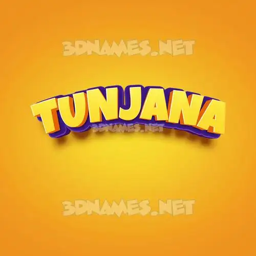 tunjana in Orange Toon style - 3D name wallpaper tunjana in Orange Toon style - 3D name wallpaper