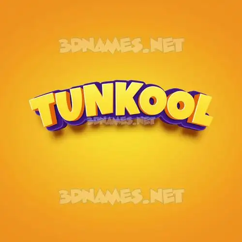 tunkool in Orange Toon style - 3D name wallpaper tunkool in Orange Toon style - 3D name wallpaper