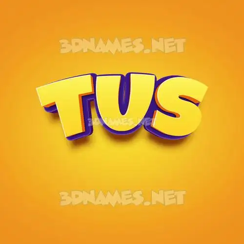tus in Orange Toon style - 3D name wallpaper tus in Orange Toon style - 3D name wallpaper