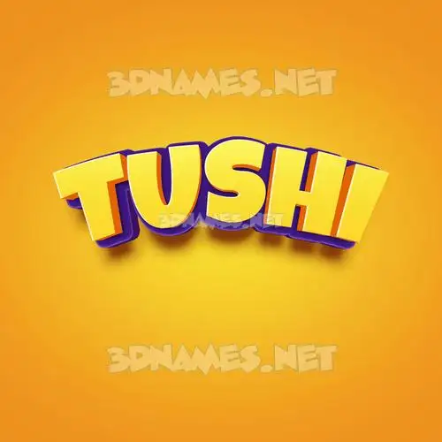 tushi in Orange Toon style - 3D name wallpaper tushi in Orange Toon style - 3D name wallpaper