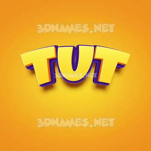 tut in Orange Toon style - 3D name wallpaper tut in Orange Toon style - 3D name wallpaper