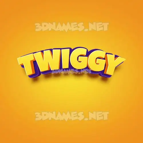 twiggy in Orange Toon style - 3D name wallpaper twiggy in Orange Toon style - 3D name wallpaper