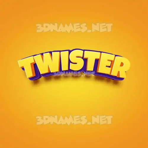 twister in Orange Toon style - 3D name wallpaper twister in Orange Toon style - 3D name wallpaper