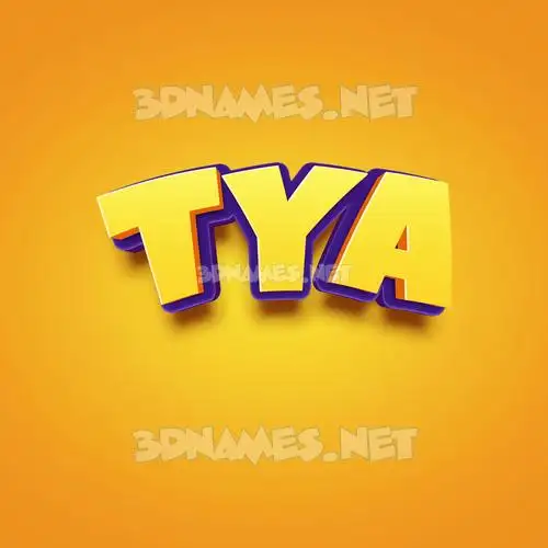 tya in Orange Toon style - 3D name wallpaper tya in Orange Toon style - 3D name wallpaper