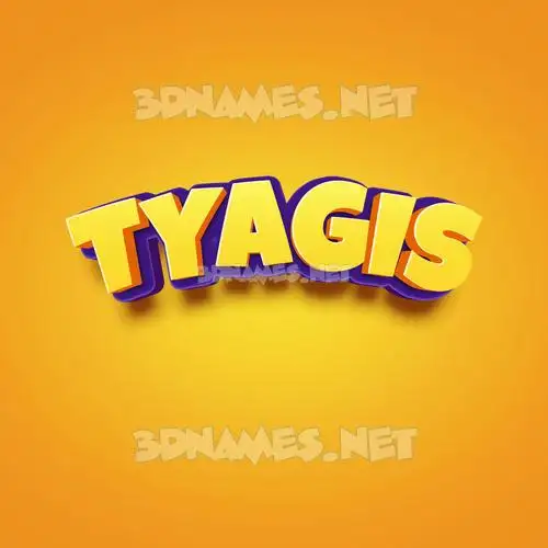 tyagis in Orange Toon style - 3D name wallpaper tyagis in Orange Toon style - 3D name wallpaper