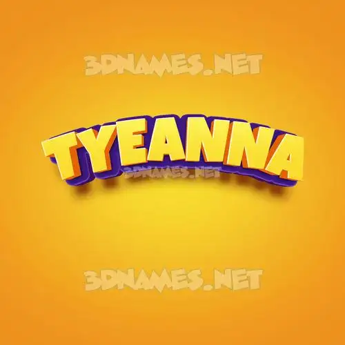 tyeanna in Orange Toon style - 3D name wallpaper tyeanna in Orange Toon style - 3D name wallpaper