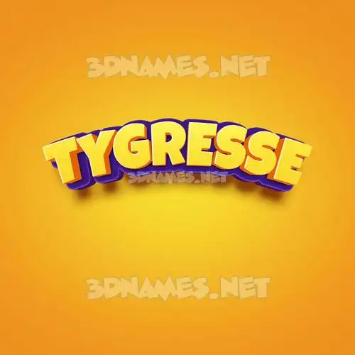 tygresse in Orange Toon style - 3D name wallpaper tygresse in Orange Toon style - 3D name wallpaper