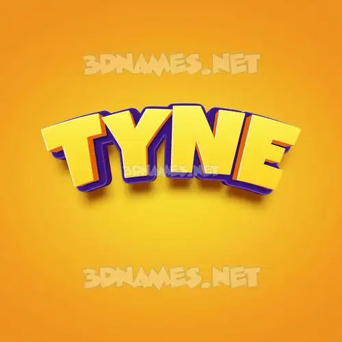 tyne in Orange Toon style - 3D name wallpaper tyne in Orange Toon style - 3D name wallpaper
