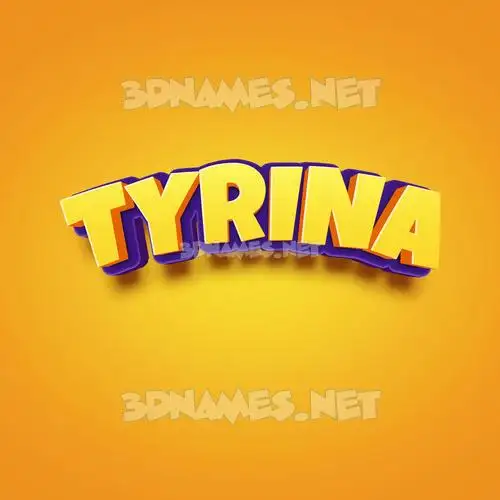 tyrina in Orange Toon style - 3D name wallpaper tyrina in Orange Toon style - 3D name wallpaper