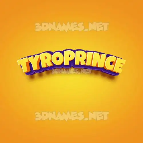 tyroprince in Orange Toon style - 3D name wallpaper tyroprince in Orange Toon style - 3D name wallpaper