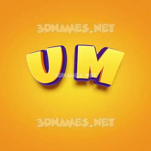 u m in Orange Toon style - 3D name wallpaper u m in Orange Toon style - 3D name wallpaper