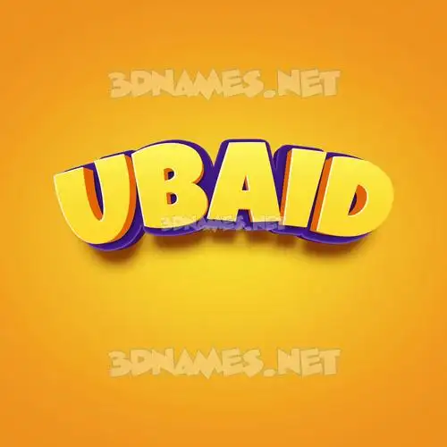 ubaid in Orange Toon style - 3D name wallpaper ubaid in Orange Toon style - 3D name wallpaper
