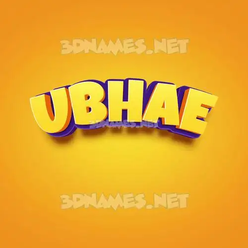 ubhae in Orange Toon style - 3D name wallpaper ubhae in Orange Toon style - 3D name wallpaper