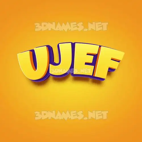 ujef in Orange Toon style - 3D name wallpaper ujef in Orange Toon style - 3D name wallpaper