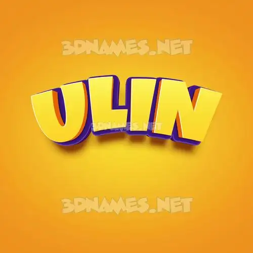 ulin in Orange Toon style - 3D name wallpaper ulin in Orange Toon style - 3D name wallpaper