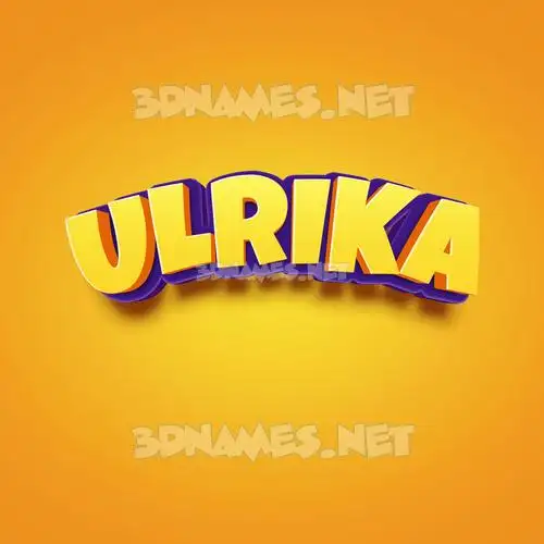 ulrika in Orange Toon style - 3D name wallpaper ulrika in Orange Toon style - 3D name wallpaper