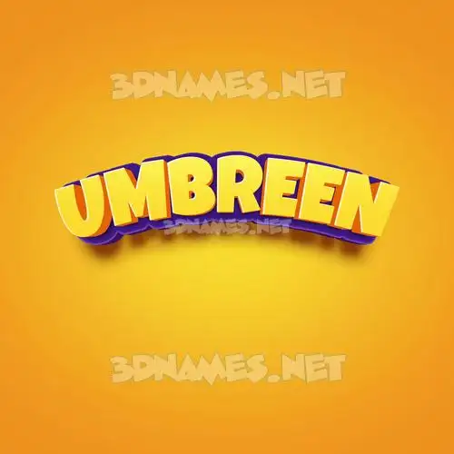 umbreen in Orange Toon style - 3D name wallpaper umbreen in Orange Toon style - 3D name wallpaper