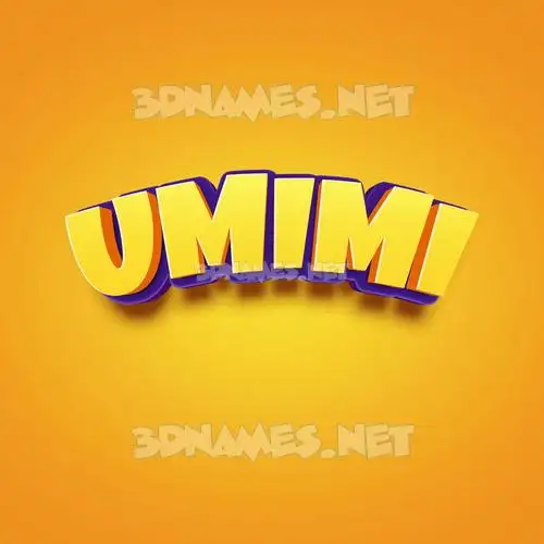 umimi in Orange Toon style - 3D name wallpaper umimi in Orange Toon style - 3D name wallpaper