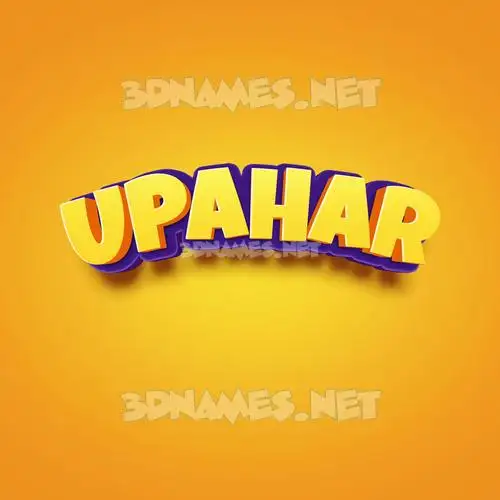 upahar in Orange Toon style - 3D name wallpaper upahar in Orange Toon style - 3D name wallpaper