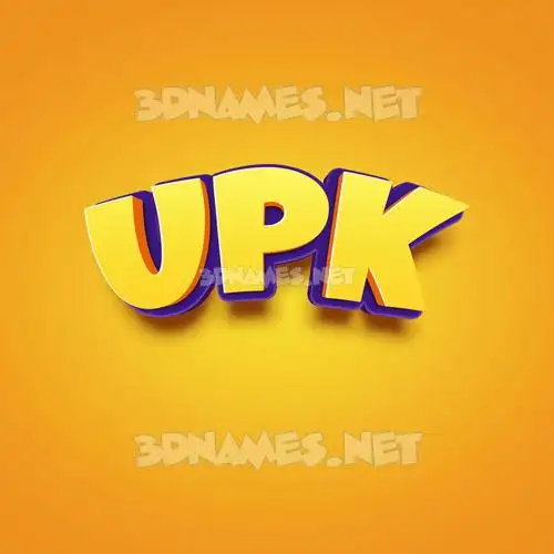 upk in Orange Toon style - 3D name wallpaper upk in Orange Toon style - 3D name wallpaper