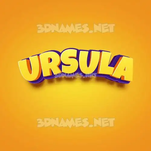 ursula in Orange Toon style - 3D name wallpaper ursula in Orange Toon style - 3D name wallpaper