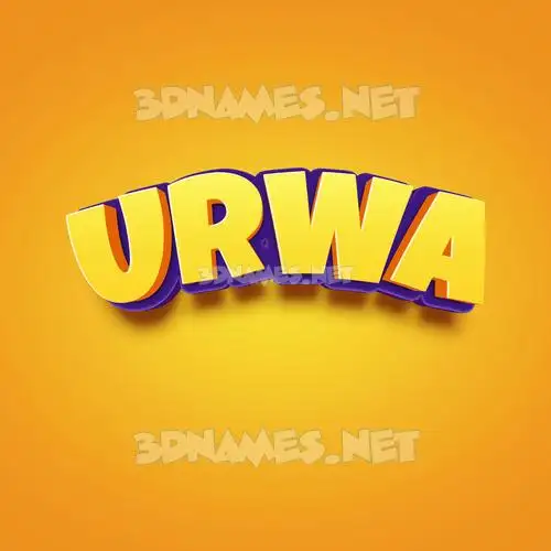 urwa in Orange Toon style - 3D name wallpaper