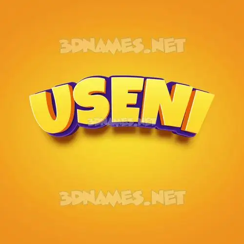 useni in Orange Toon style - 3D name wallpaper