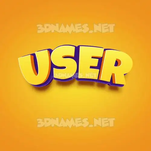 user in Orange Toon style - 3D name wallpaper user in Orange Toon style - 3D name wallpaper