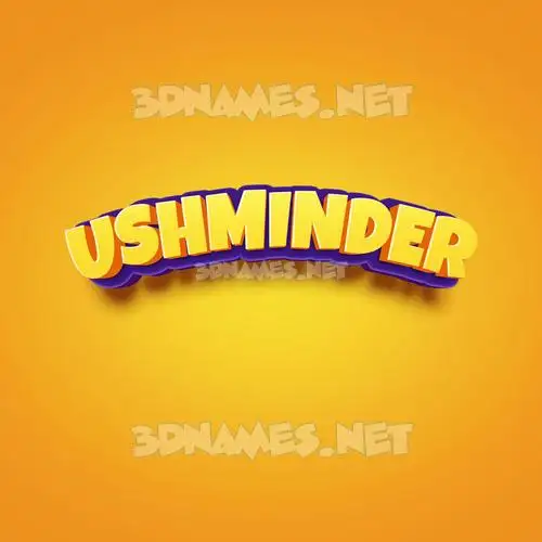 ushminder in Orange Toon style - 3D name wallpaper ushminder in Orange Toon style - 3D name wallpaper