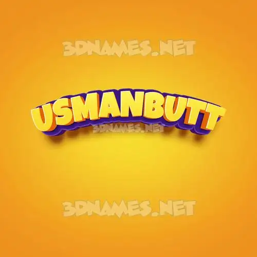 usmanbutt in Orange Toon style - 3D name wallpaper usmanbutt in Orange Toon style - 3D name wallpaper