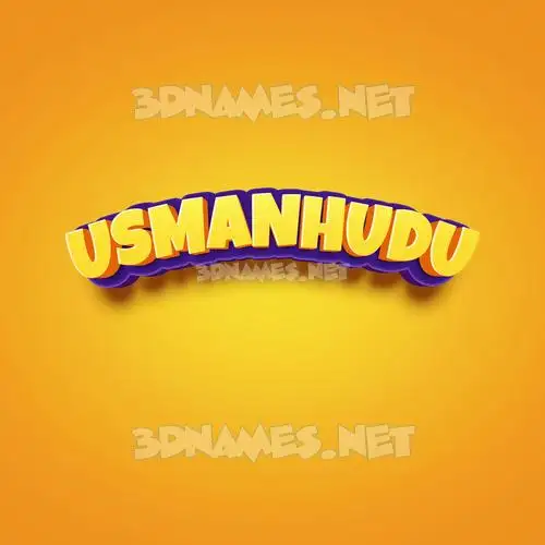 usmanhudu in Orange Toon style - 3D name wallpaper usmanhudu in Orange Toon style - 3D name wallpaper