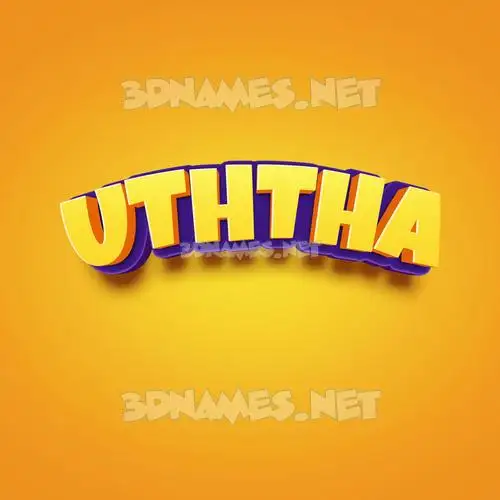 uththa in Orange Toon style - 3D name wallpaper uththa in Orange Toon style - 3D name wallpaper