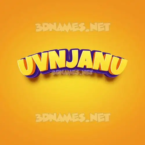 uvnjanu in Orange Toon style - 3D name wallpaper uvnjanu in Orange Toon style - 3D name wallpaper