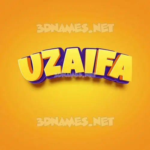 uzaifa in Orange Toon style - 3D name wallpaper uzaifa in Orange Toon style - 3D name wallpaper