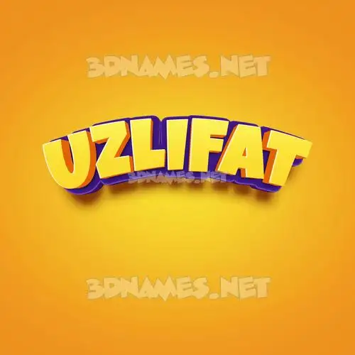 uzlifat in Orange Toon style - 3D name wallpaper uzlifat in Orange Toon style - 3D name wallpaper