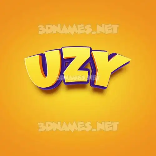 uzy in Orange Toon style - 3D name wallpaper uzy in Orange Toon style - 3D name wallpaper