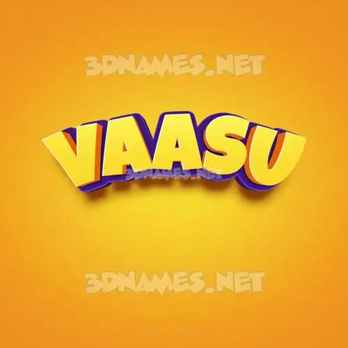 vaasu in Orange Toon style - 3D name wallpaper vaasu in Orange Toon style - 3D name wallpaper