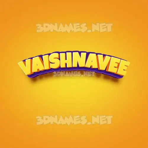 vaishnavee in Orange Toon style - 3D name wallpaper