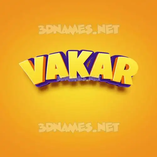 vakar in Orange Toon style - 3D name wallpaper vakar in Orange Toon style - 3D name wallpaper