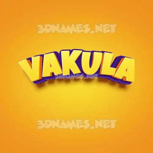 vakula in Orange Toon style - 3D name wallpaper vakula in Orange Toon style - 3D name wallpaper