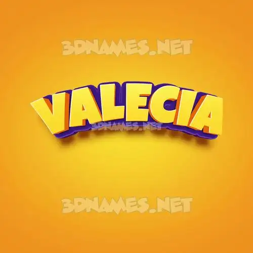 valecia in Orange Toon style - 3D name wallpaper valecia in Orange Toon style - 3D name wallpaper
