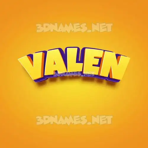 valen in Orange Toon style - 3D name wallpaper valen in Orange Toon style - 3D name wallpaper