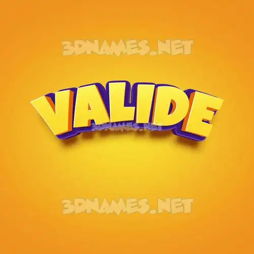 valide in Orange Toon style - 3D name wallpaper valide in Orange Toon style - 3D name wallpaper
