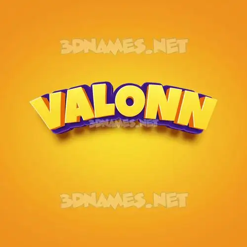 valonn in Orange Toon style - 3D name wallpaper valonn in Orange Toon style - 3D name wallpaper