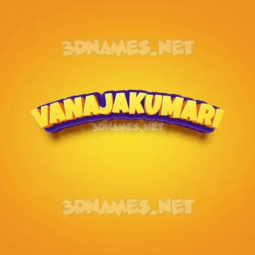 vanajakumari in Orange Toon style - 3D name wallpaper vanajakumari in Orange Toon style - 3D name wallpaper