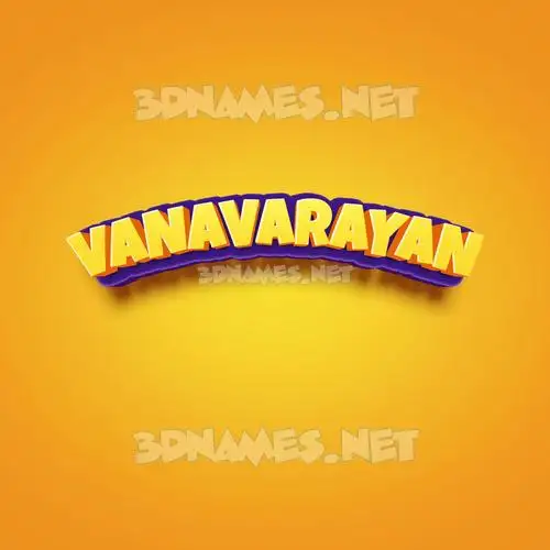 vanavarayan in Orange Toon style - 3D name wallpaper vanavarayan in Orange Toon style - 3D name wallpaper