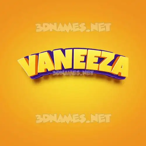 vaneeza in Orange Toon style - 3D name wallpaper vaneeza in Orange Toon style - 3D name wallpaper