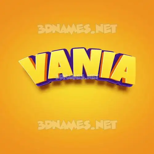 vania in Orange Toon style - 3D name wallpaper